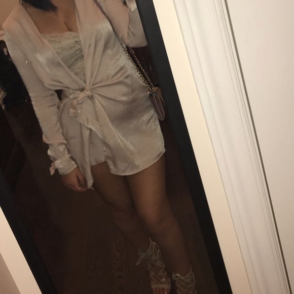MISSGUIDED SEXY SATIN WRAP DRESS - Picture 2 of 6